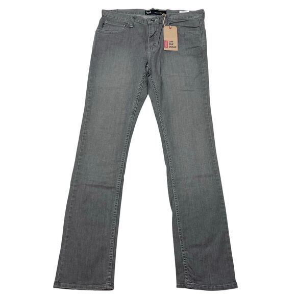 Vans Other - Vans Off the Wall V76 Skinny Denim Jeans Men 32x32 Gray Low Waist Tapered Leg